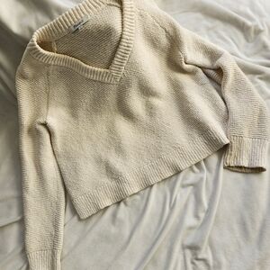 Cozy Cream V-Neck Sweater